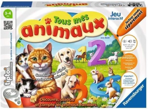 RAV008384 - Gioco interattivo TIPTOI con penna - Tous mes animaux |dai 3 anni - 1