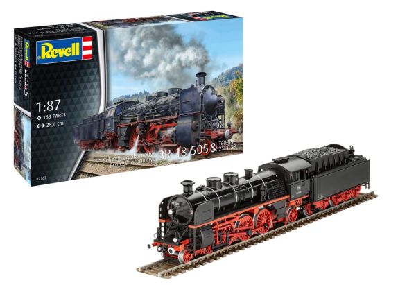 REV02167 - Locomotiva BR 18 505 con tender 2'3' T38 da assemblare e dipingere - 1