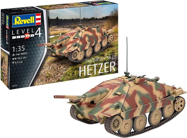 REV03272 - Carro armato HETZER 38t Jagdpanzer da assemblare e dipingere - 1