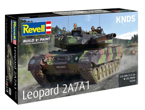REV03360 - Carro armato Leopard 2A7A1 - Kit di montaggio e verniciatura - 1