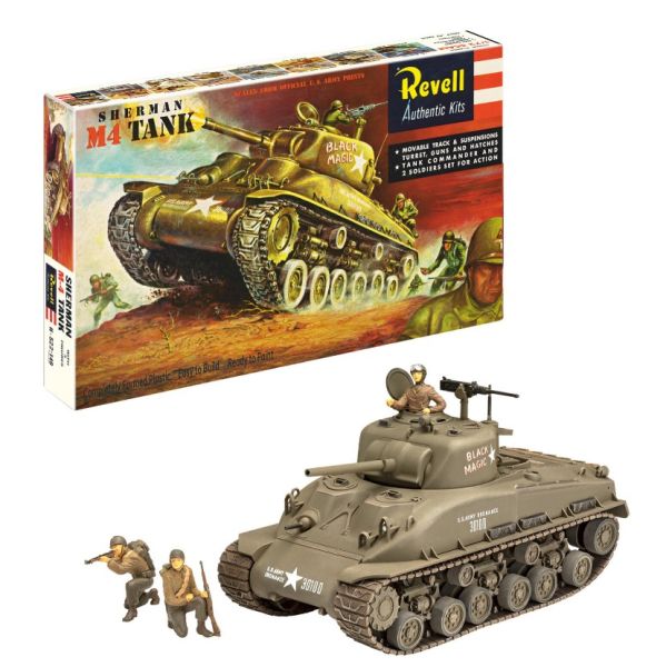 REV03369 - Carro armato Sherman M4 - 75 anni di modellismo da assemblare e dipingere - 1