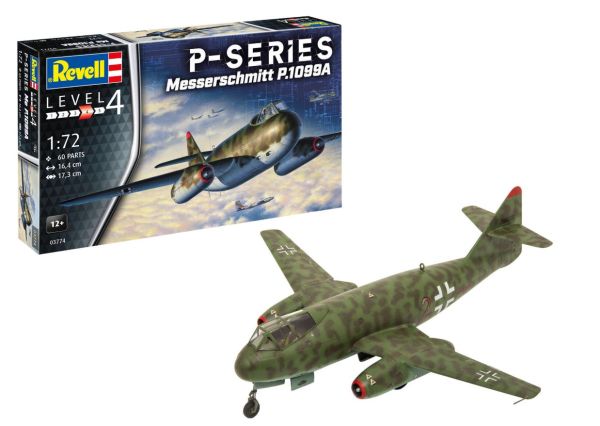 REV03774 - Aereo militare MESSERSCHMITT P.1099A - Serie P da assemblare e verniciare - 1