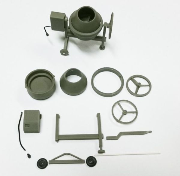 ART04850 - Kit betoniera grigia 45x45 mm da assemblare e verniciare - 1
