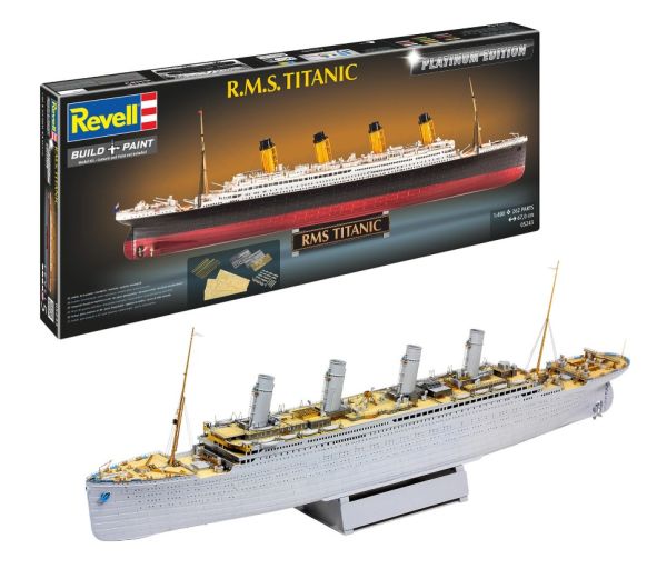 REV05243 - Edizione Platinum - RMS Titanic da assemblare e dipingere - 1