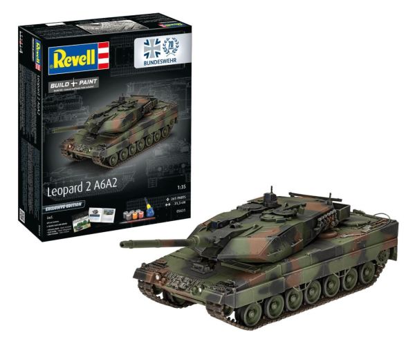 REV05631 - Carro armato LEOPARD 2 A6A2 Edizione Esclusiva - Kit di montaggio e verniciatura - 1