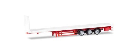 HER076845 - Camion con pianale a 3 assi con telaio rosso - 1