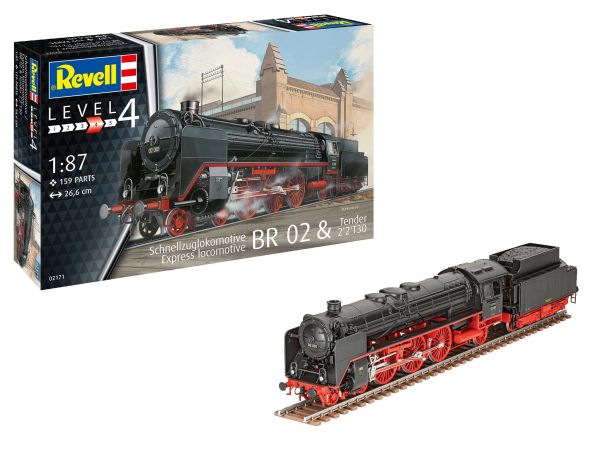 REV02171 - BR 02 & Tender 2'2'T30 locomotiva per treni veloci da assemblare - 1