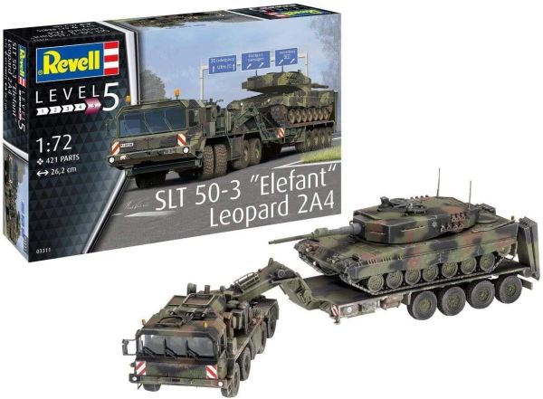 REV03311 - SLT 50-3 Elephant + Leopard 2A4 veicolo e carro armato da assemblare e verniciare - 1