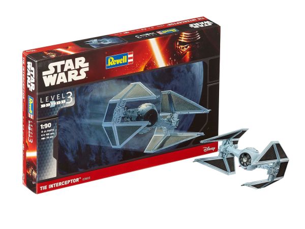 REV03603 - TIE Interceptor-Modelbausatz STAR WARS da assemblare e dipingere - 1