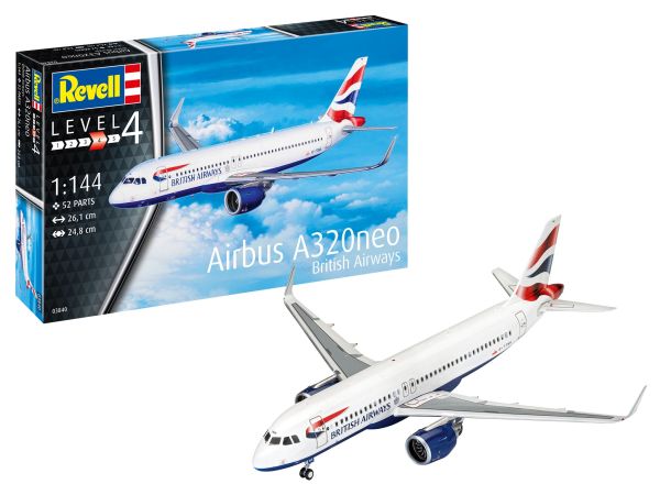 REV63840 - Modellino AIRBUS A320 Neo British Airways da assemblare con verniciatura - 1
