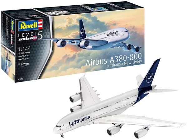 REV03872 - Aereo Airbus A380-800 Lufthansa NUOVA LIVERY da montare e verniciare - 1