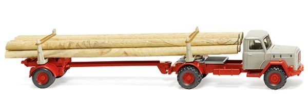 WIK039011 - MAGIRUS 4x2 con rimorchio per legname - 1
