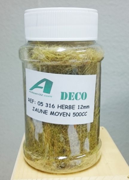ART05316 - Barattolo da 0;5 l con floccaggio di paglia/paglia 12 mm - 1