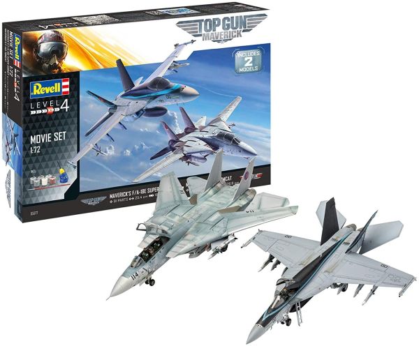 REV05677 - Top Gun 2 set cinematografico vernice e colla incluse per assemblare e dipingere - 1