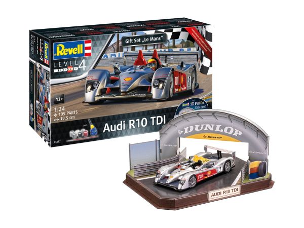 REV05682 - Confezione regalo Audi R10 TDI LeMans + Puzzle 3D da assemblare e dipingere - 1