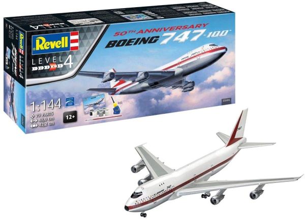 REV05686 - Boeing 747-100 50° Anniversario con vernice da montare e verniciare - 1