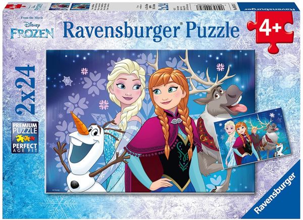 RAV090747 - Puzzle 2x24 Pezzi Aurora Boreale Congelata - 1