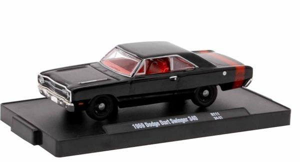 M2M-11228-111-A - Dodge Dart Swinger 340 del 1969, nera e rossa, ancora nella sua confezione originale. - 1