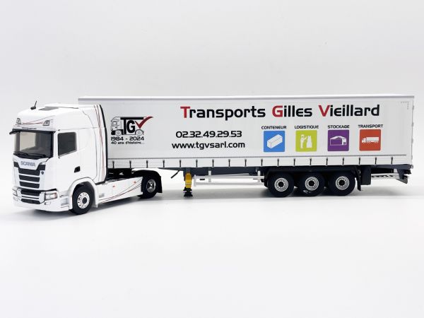 ELI118080 - SCANIA S500 4x2 con rimorchio telonato 3 Assi - Trasporto GILLES VIEILLARD - 1
