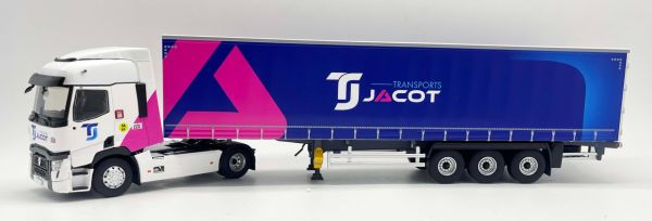 ELI118522 - RENAULT T 480 4x2 con rimorchio centinato a 3 assi JACOT Transport - 1