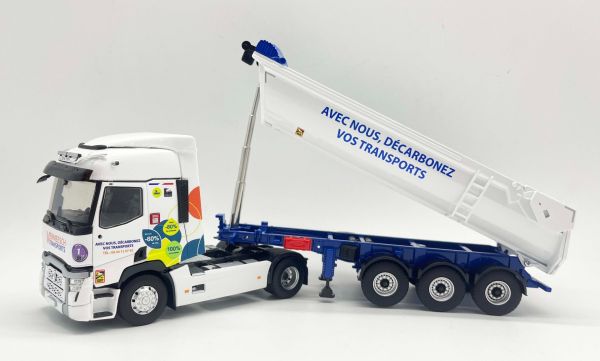 ELI118537 - RENAULT T 480 4x2 con cassone ribaltabile a 3 assi per edilizia TP TIP VERMEESCH Transports - 1