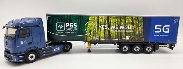 ELI118598 - MERCEDES-BENZ E-Actros 600 4x2 con telonato PGS Group a 3 assi - 1