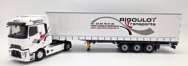 ELI118652 - RENAULT T High 4x2 con rimorchio telonato a 3 assi - RIGOULOT Transport - 1
