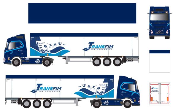 ELI118797 - VOLVO FH Aero 4x2 con rimorchio a pianale mobile a 3 assi TRANSFIM - 1