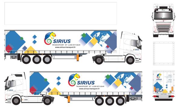 ELI118807 - VOLVO FH 4x2 2020 con rimorchio telonato a 3 assi SIRIUS Transport et Logistique - 1