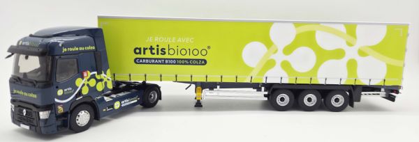 ELI118846 - RENAULT T 480 2021 4x2 con rimorchio telonato a 3 assi, ARTIS BIO 100 - 1