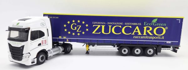 ELI118852 - IVECO S-WAY NP 4x2 con rimorchio telonato a 3 assi, ZUCCARO TRANSPORTI BLU - 1