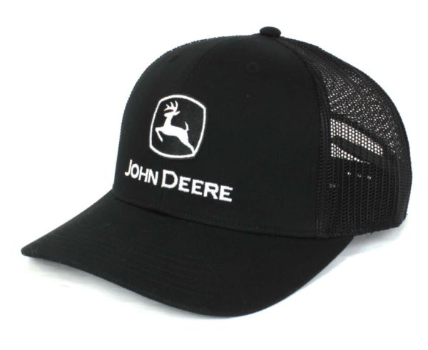 1308-3345-BK - Cappellino nero con retro in rete JOHN DEERE - 1