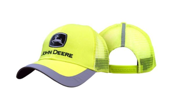 MC13080243YW - Cappellino giallo fluorescente John Deere con retro in rete - 1