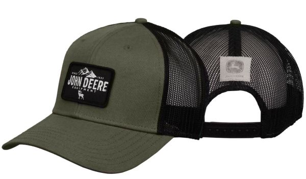 MC13080622OV - Cappellino John Deere color kaki con retro in rete nera - 1