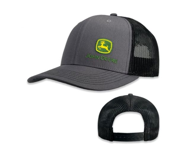 MC13080919BK - Cappellino grigio con rete nera di JOHN DEERE - 1