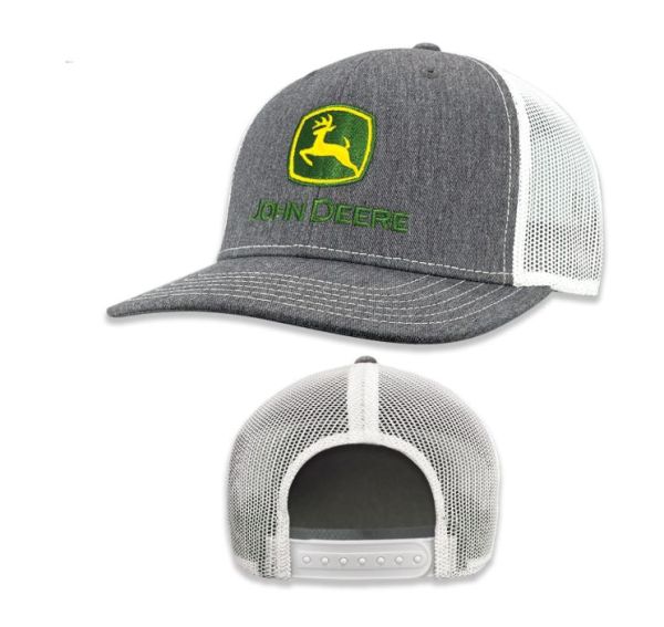 MC13083346HG - Cappellino a rete grigio e bianco JOHN DEERE - 1