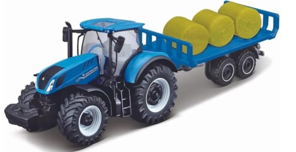 MST15590-A - NEW HOLLAND T7.185 HD con plataforma y empacadora de pacas redondas, en blíster - 1