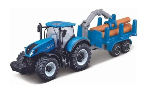 MST15590-B - NEW HOLLAND T7.185 HD con remolque forestal, en blíster - 1