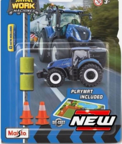 MST15592N - Set di mini macchine da lavoro - NEW HOLLAND T7 con accessori in blister - 1