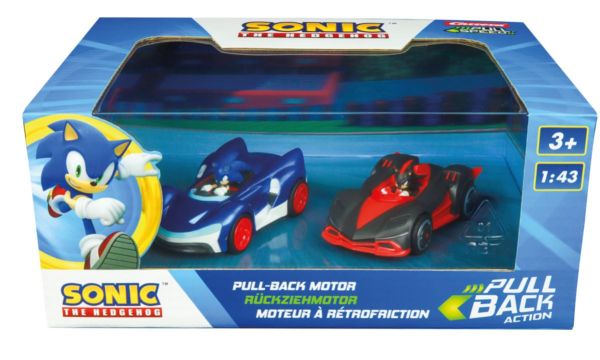 CARRERA15813023 - 2 Macchine a frizione con pilota SONIC the Hedgehog - Sonic e Shadow - 1