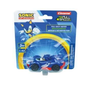 CARRERA15818327 - Auto speciale a frizione SONIC the Hedgehog in blister - Blu con stella - Sonic - 1