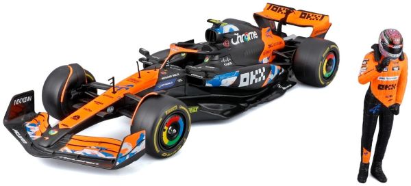BUR28040N1 - McLaren MCL38 #4 GP del Giappone 2024 con figurina di L. Norris - 1