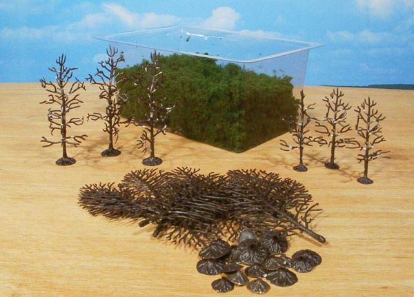 HEK1972 - Kit alberi con fiocchi 6-12 cm - 15 pezzi - 1