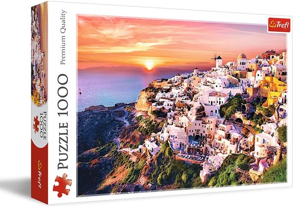 TRF10435 - Puzzle 1000 Pezzi Un tramonto su Santorini - 1