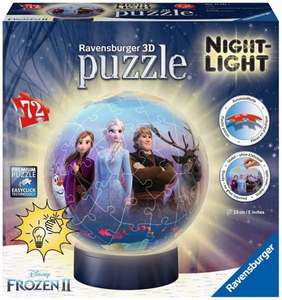 RAV111411 - Puzzle 3D Nightlight 72 pezzi Frozen - 1