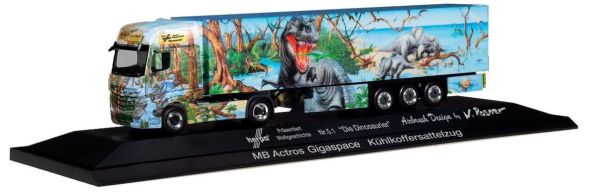 HER121934 - MERCEDES Actros Gigaspace 4x2 con rimorchio frigorifero 3 assi HERPA Storia I Dinosauri - 1