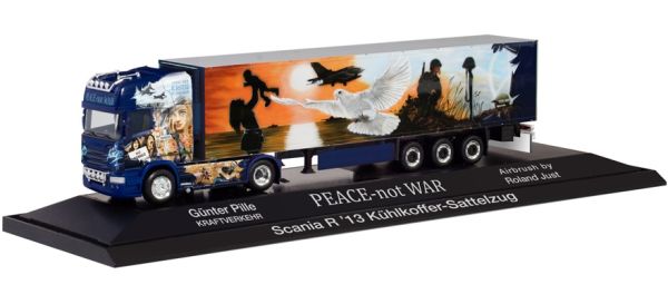 HER122016 - SCANIA R TL 4x2 con rimorchio frigorifero 3 Assi PACE NON GUERRA - 1