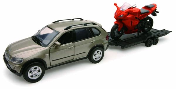 NEW54985A - BMW X 5 Con rimorchio e moto arancione - 1