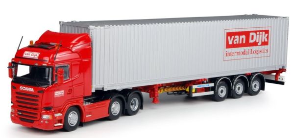 TEK65883 - SCANIA 3 assi con 3 assi portacontainer e 40 piedi container 