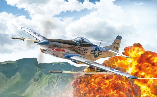 ITA1452 - Aereo da guerra di Corea F-51D Mustang nordamericano da assemblare e dipingere - 1